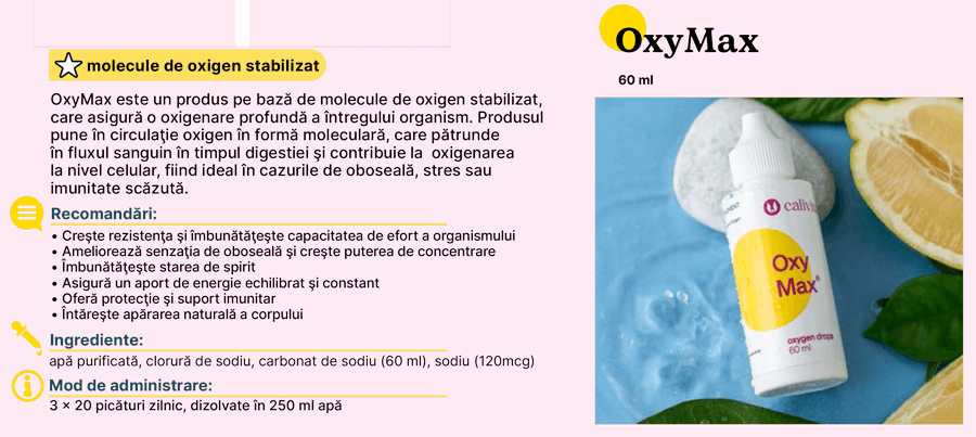 oxigen lichid oxy max de la calivita