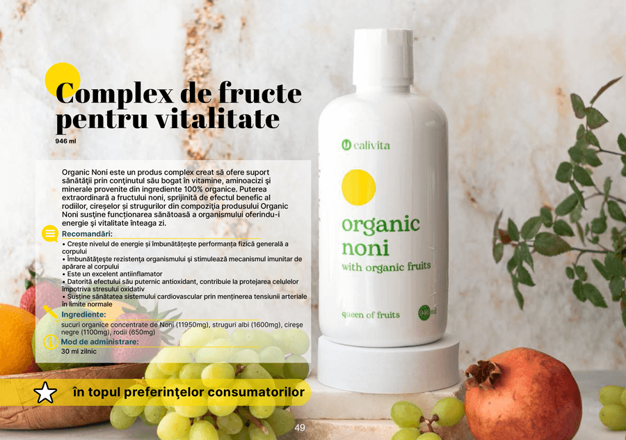 Organic Noni cu ados de fructe