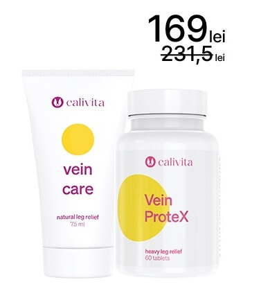 pachet picioare frumoase alcatuit din Vein Protex si Vein Care